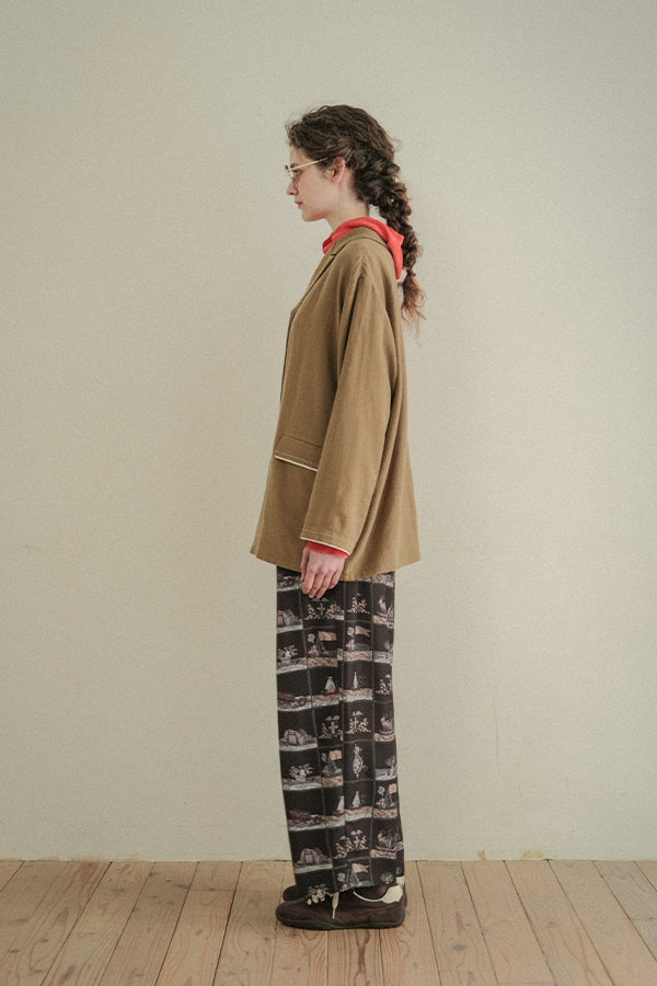 Vintage Scarf Print Trousers