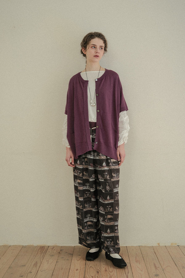Vintage Scarf Print Trousers