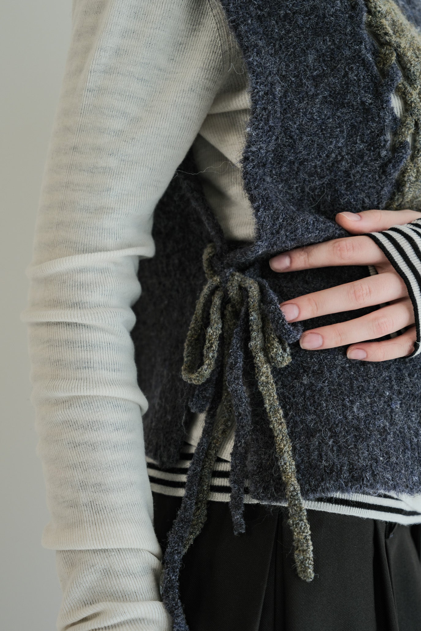 2-Way Stripe Slash Vest