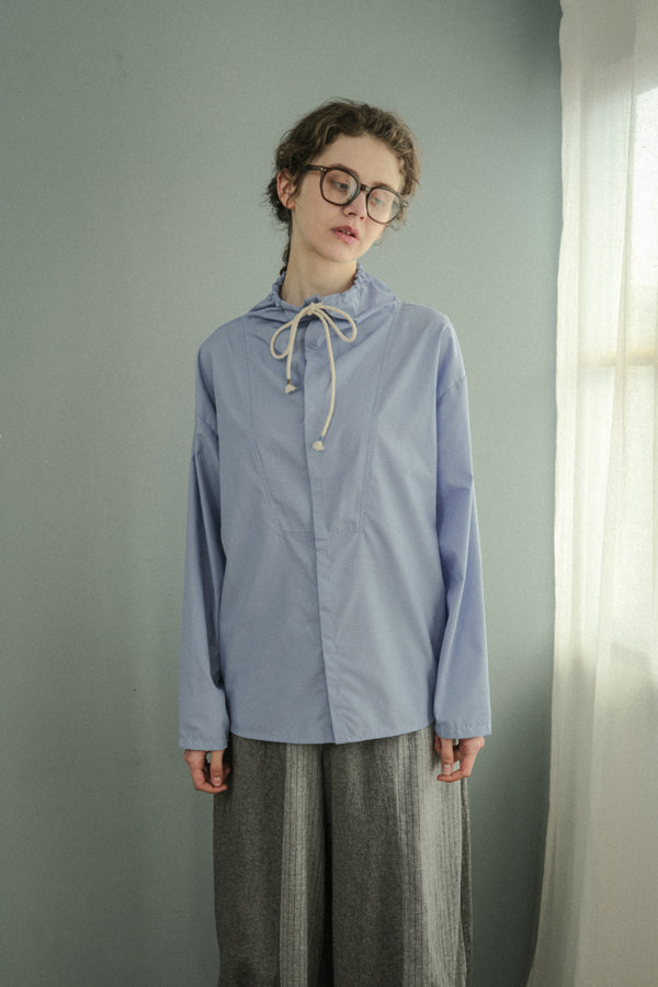 High Neck Paneled Shirt