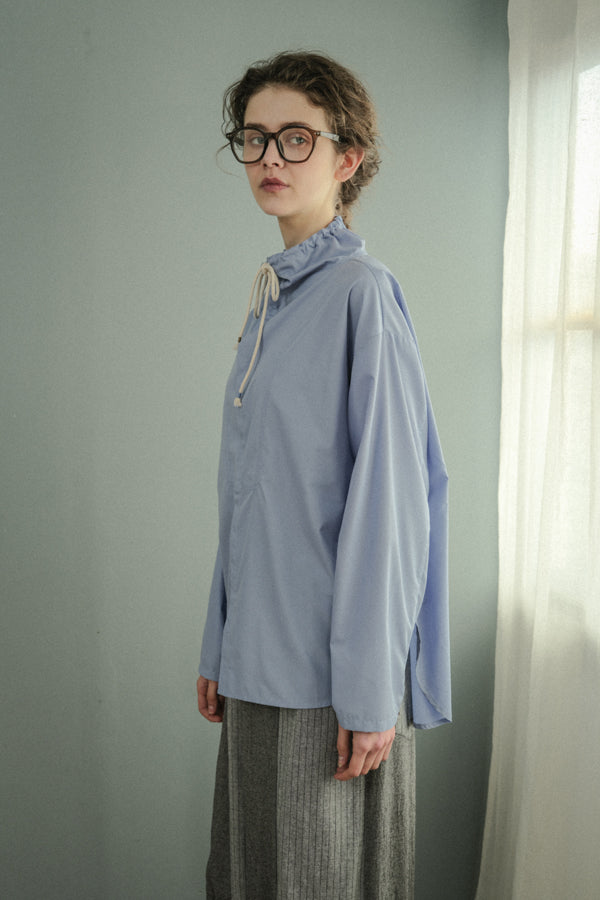 High Neck Paneled Shirt