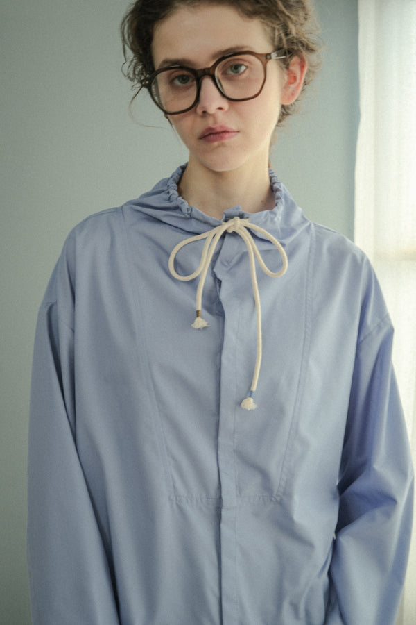 High Neck Paneled Shirt