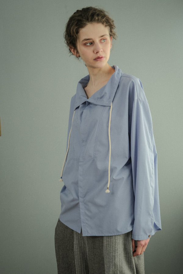 High Neck Paneled Shirt