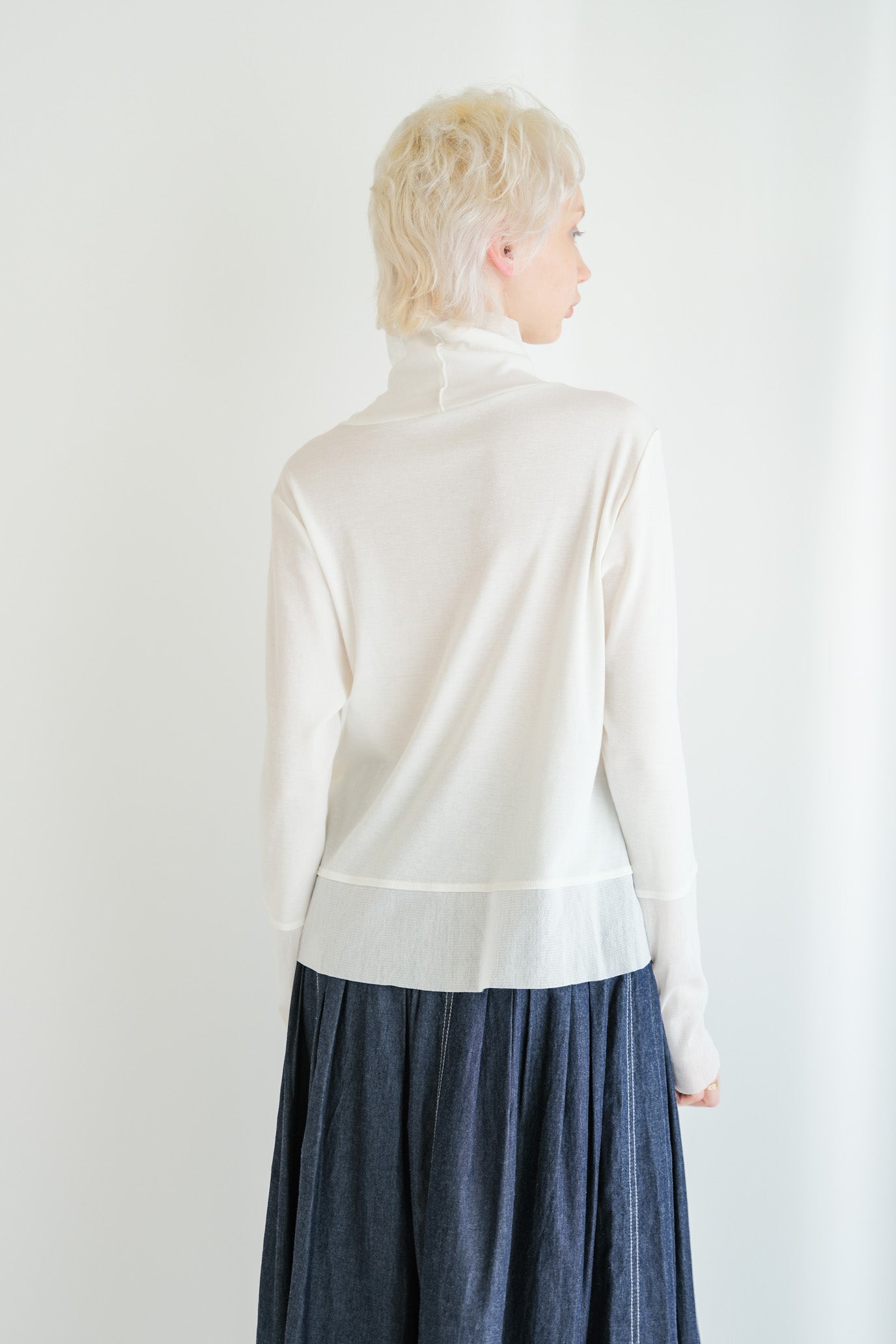 Double Tulle High Neck Inner Top