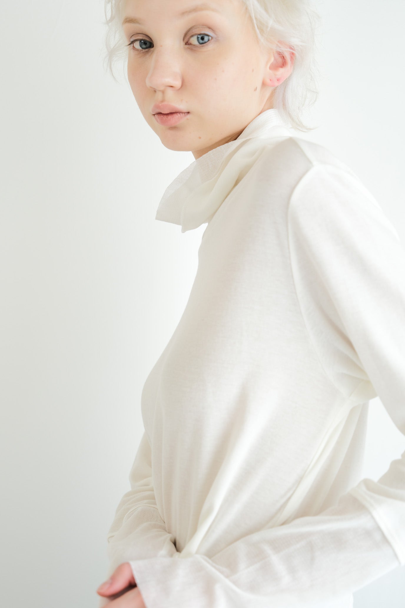 Double Tulle High Neck Inner Top