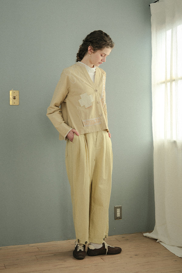 Motif Embroidered Short Jacket