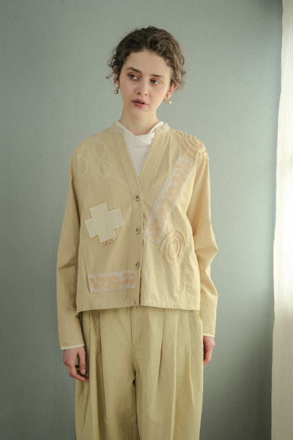 Motif Embroidered Short Jacket