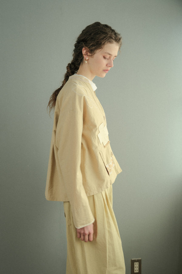 Motif Embroidered Short Jacket