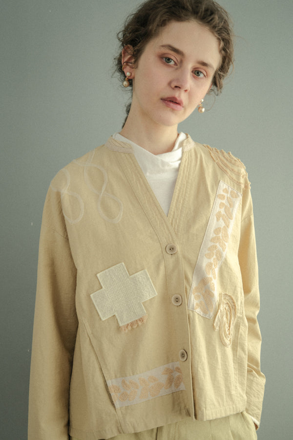 Motif Embroidered Short Jacket