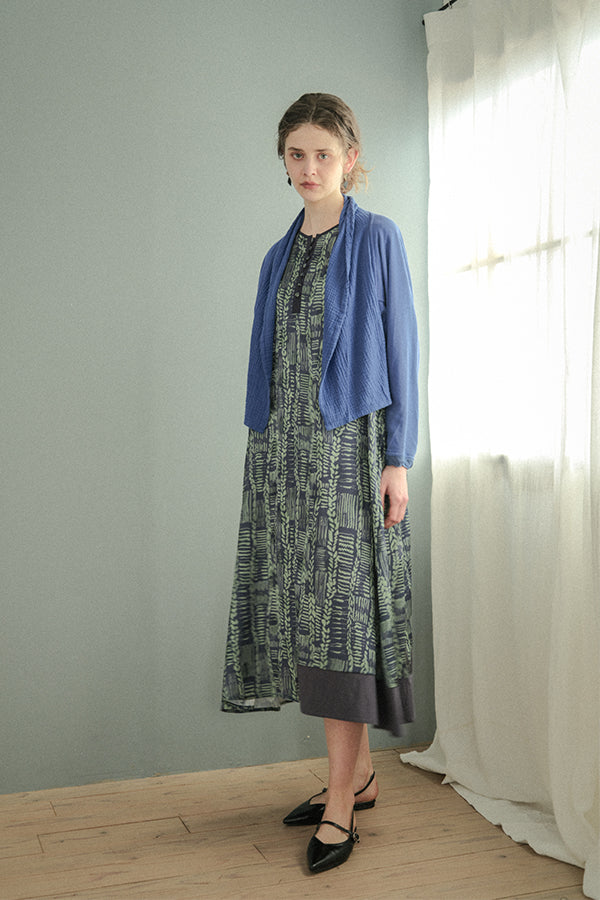 Cable Print Color-Block Dress