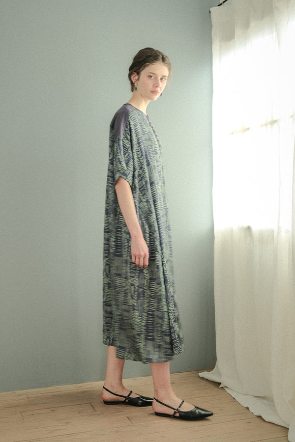 Cable Print Color-Block Dress