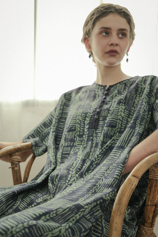 Cable Print Color-Block Dress