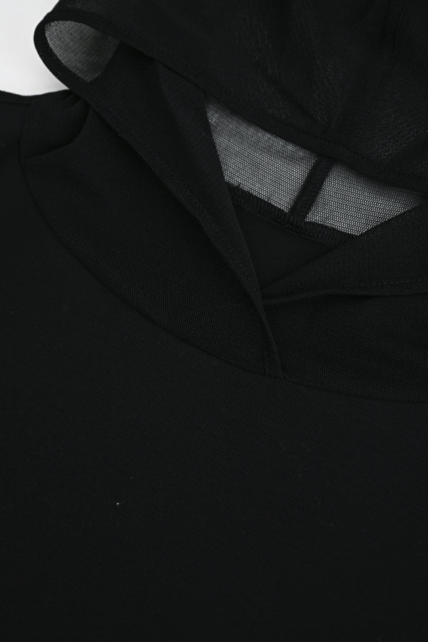 Tulle Hood High-Twist Pullover
