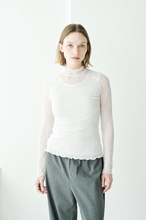 Mesh High Neck Pullover