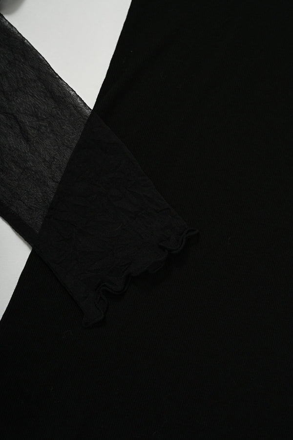 Mesh High Neck Pullover