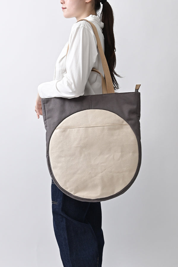 Round Motif Two-Tone 2-Way Bag