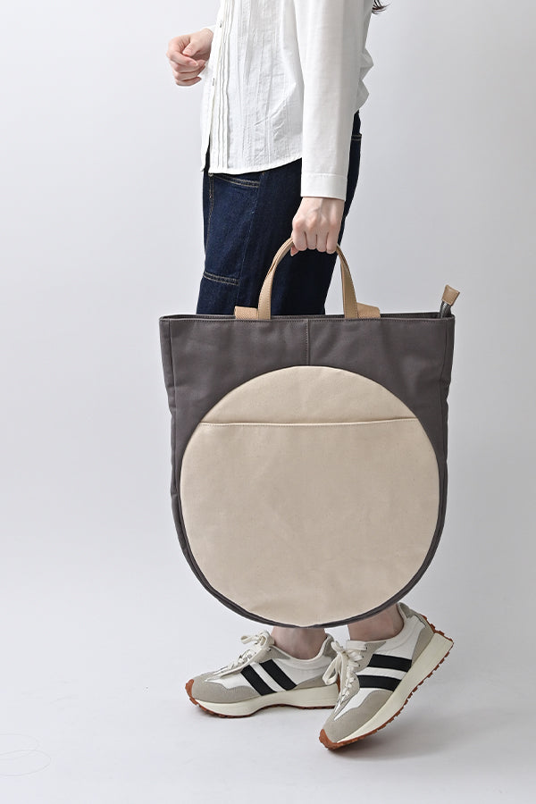 Round Motif Two-Tone 2-Way Bag