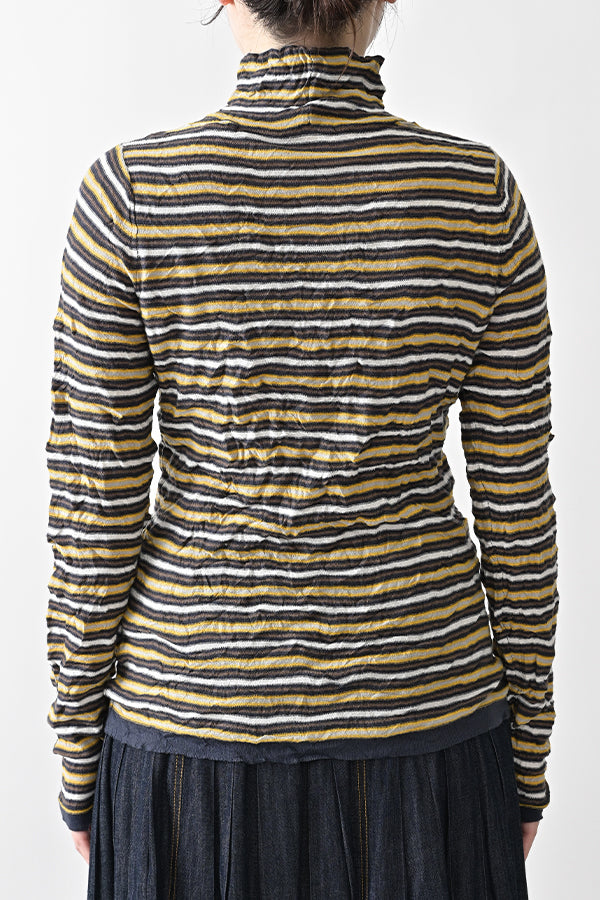Crinkled Stripe Pullover