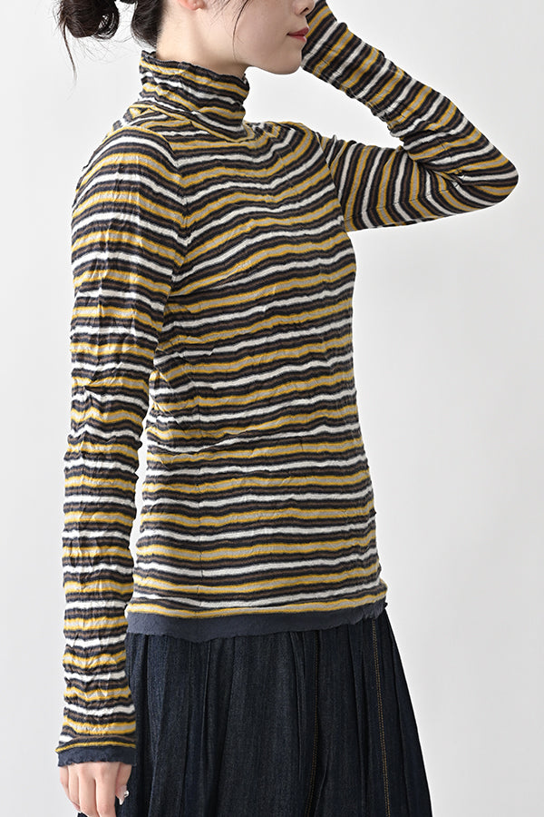 Crinkled Stripe Pullover