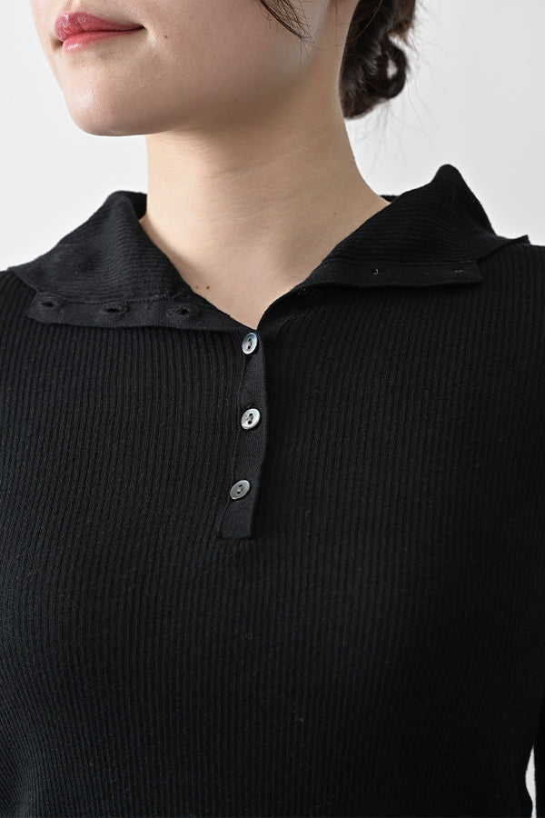 COCOCHI Rib Hooded Round Hem Pullover