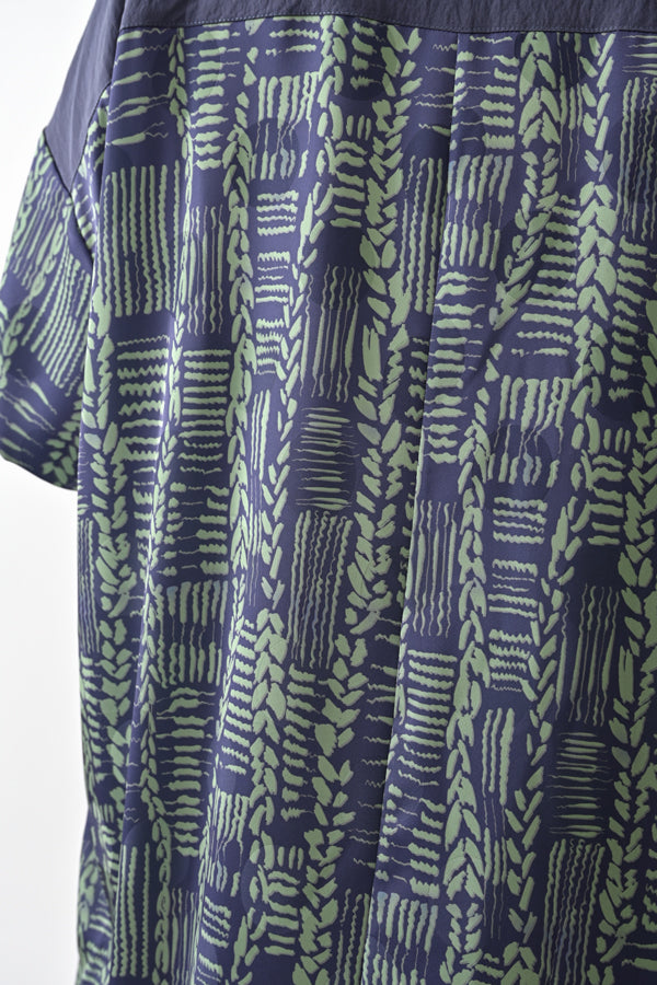 Cable Print Color-Block Dress