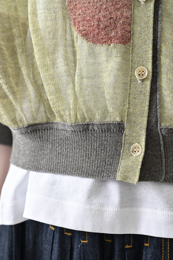 Sheer Circle Gather Cardigan