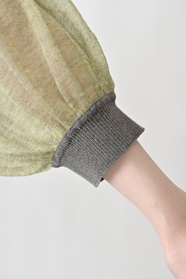 Sheer Circle Gather Cardigan