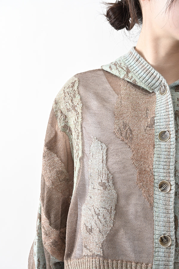 Sheer Camouflage Hooded Cardigan