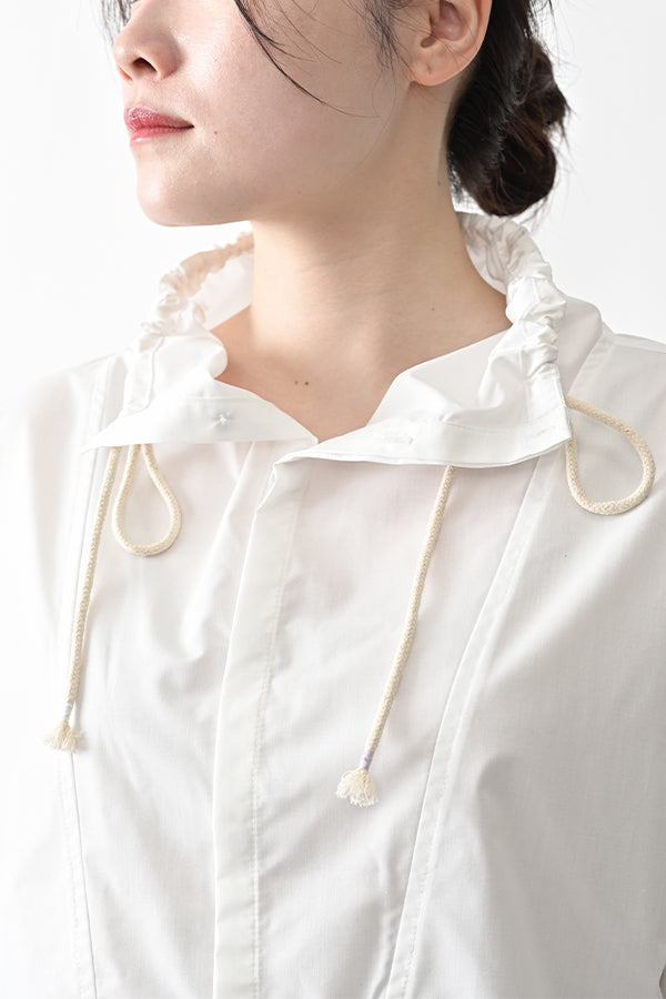 High Neck Paneled Shirt