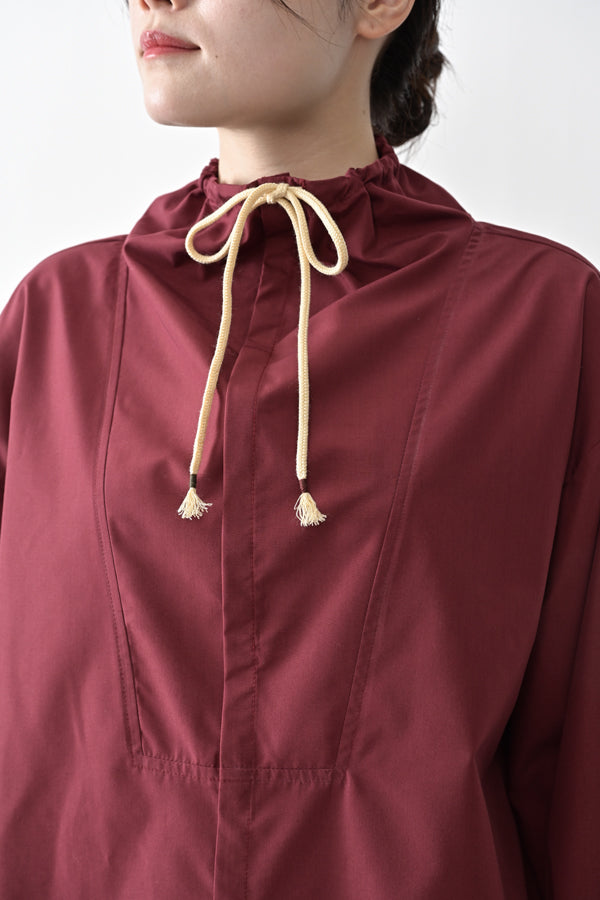 High Neck Paneled Shirt