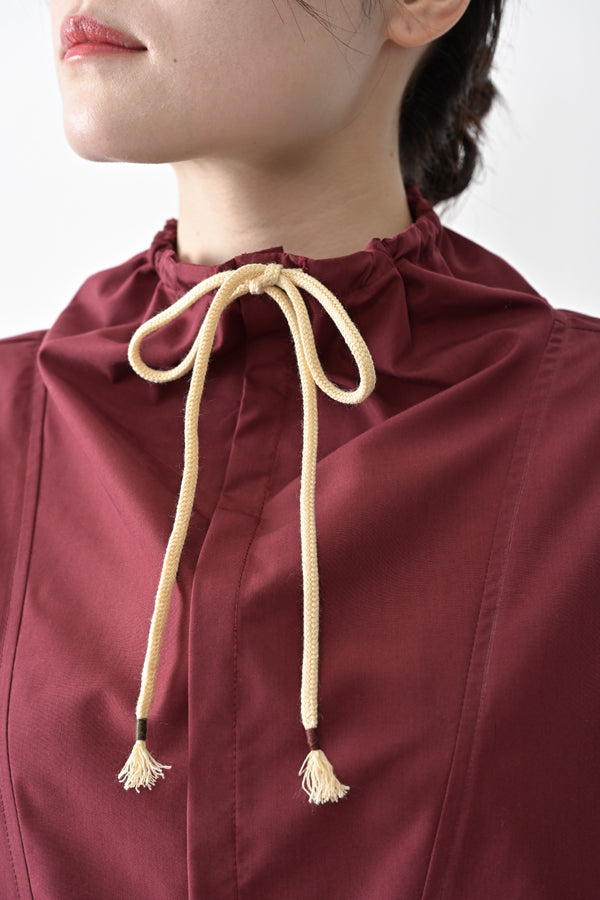 High Neck Paneled Shirt