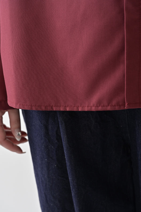 High Neck Paneled Shirt