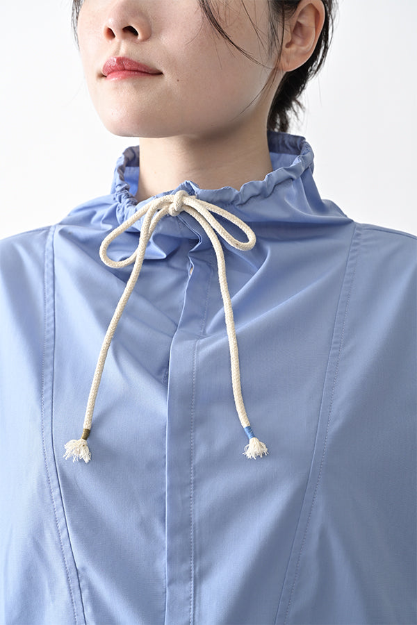 High Neck Paneled Shirt
