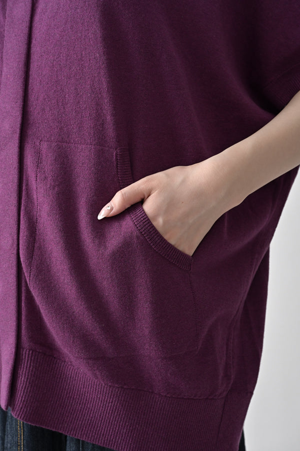 Concealed Placket Cocoon Oversized Vest