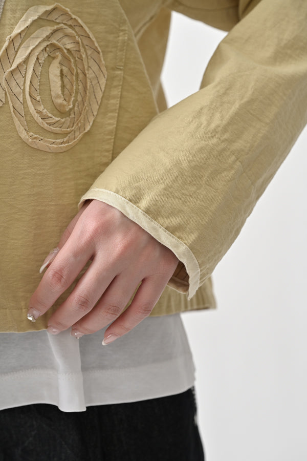 Motif Embroidered Short Jacket