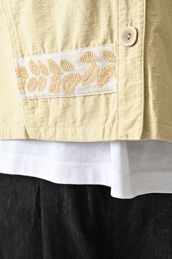 Motif Embroidered Short Jacket