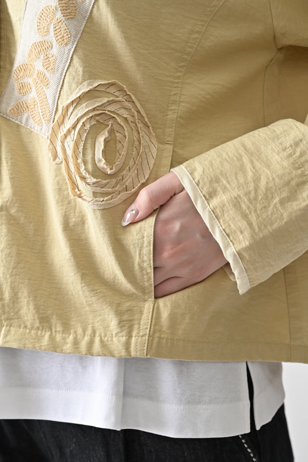 Motif Embroidered Short Jacket