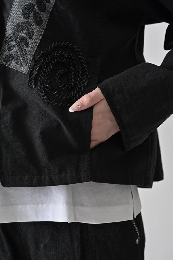 Motif Embroidered Short Jacket