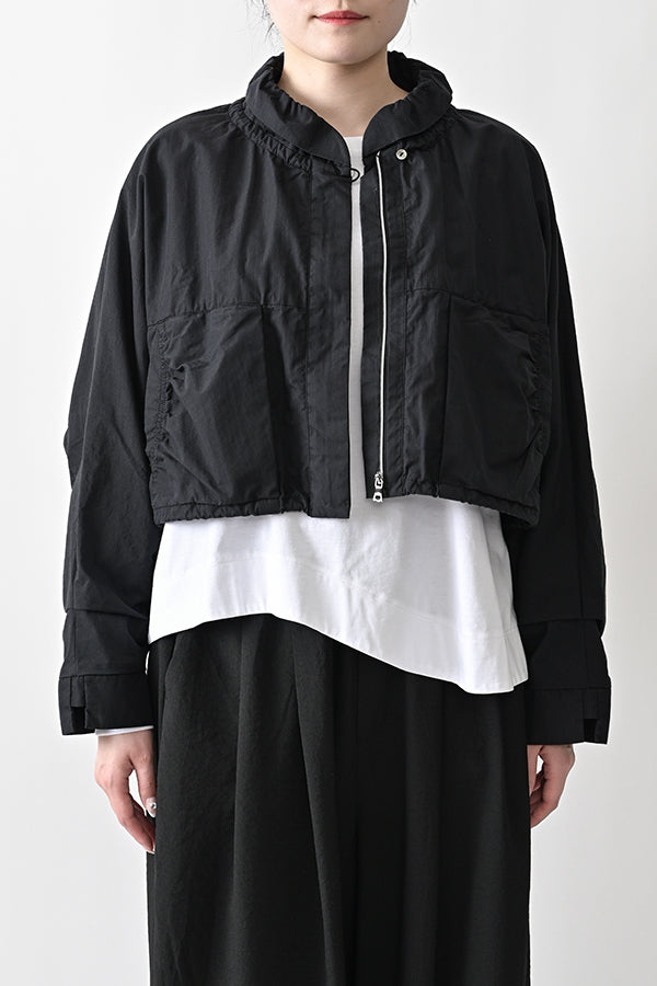 Shirred Collar Dolman Blouson
