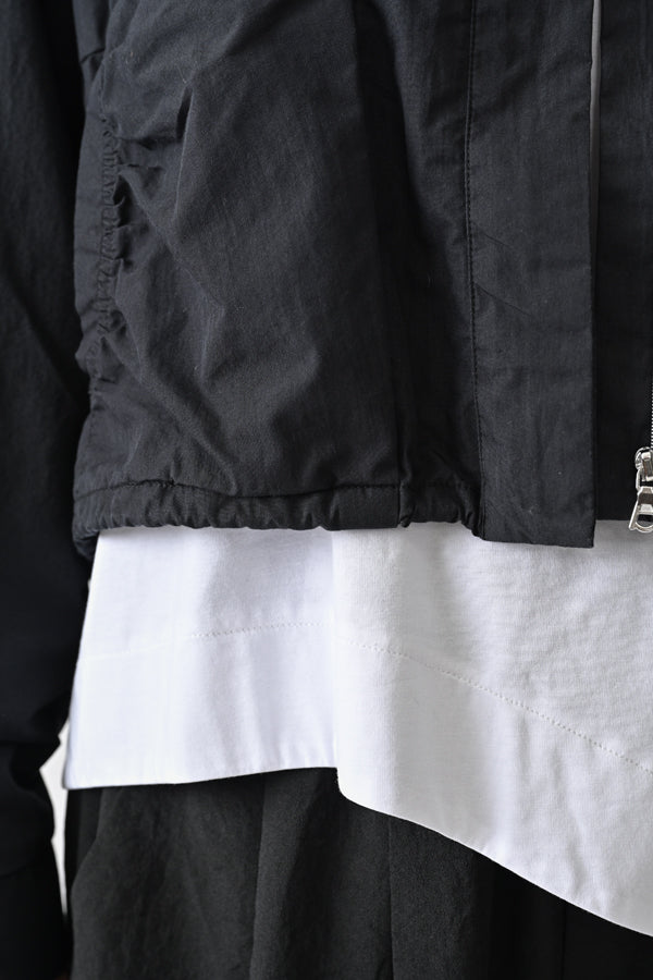 Shirred Collar Dolman Blouson