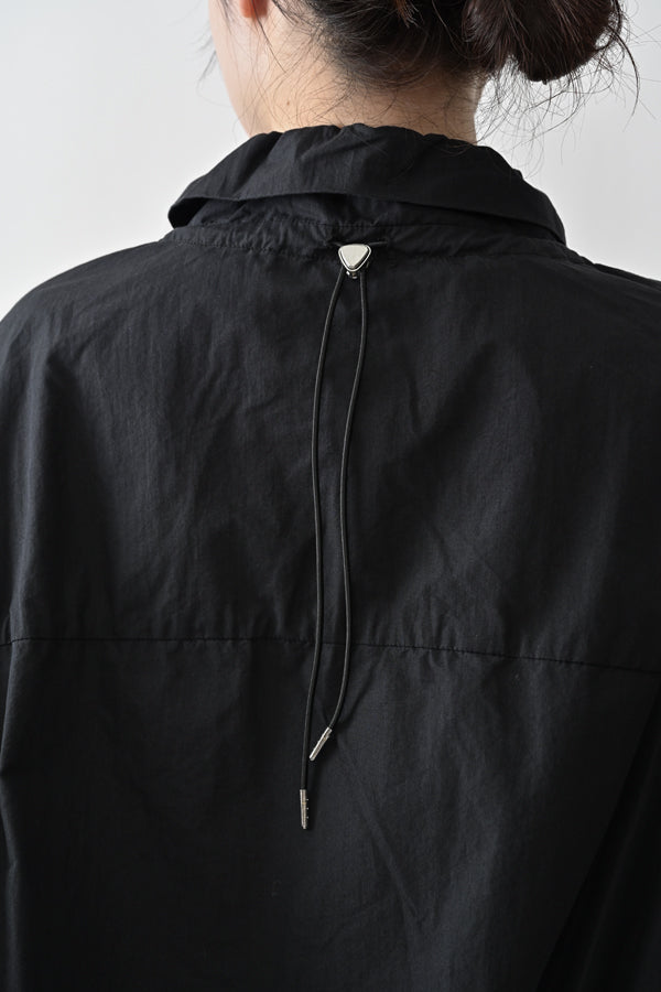Shirred Collar Dolman Blouson