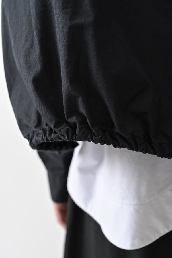 Shirred Collar Dolman Blouson