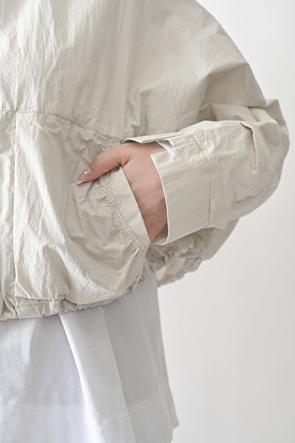 Shirred Collar Dolman Blouson