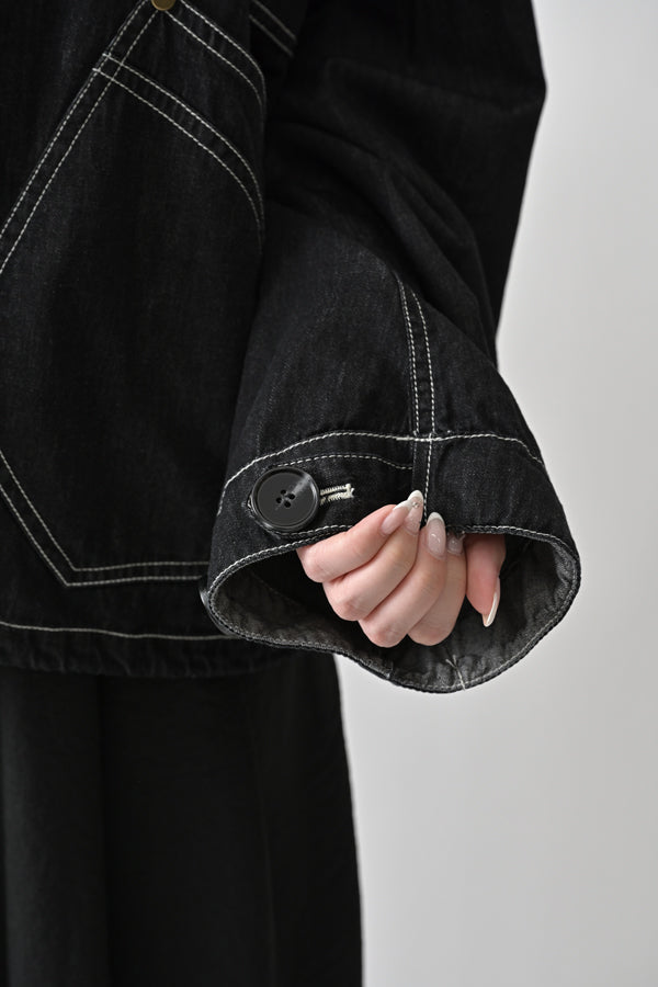 Curve Patch Denim Jacket