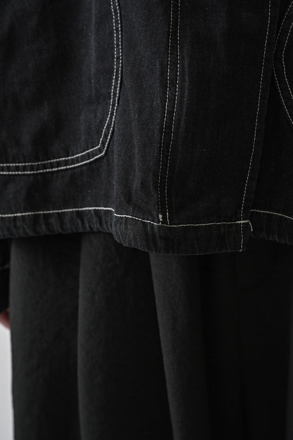 Curve Patch Denim Jacket