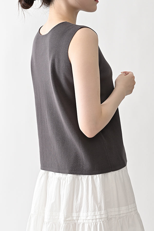 2-Way Full Milano Knit Sleeveless Pullover
