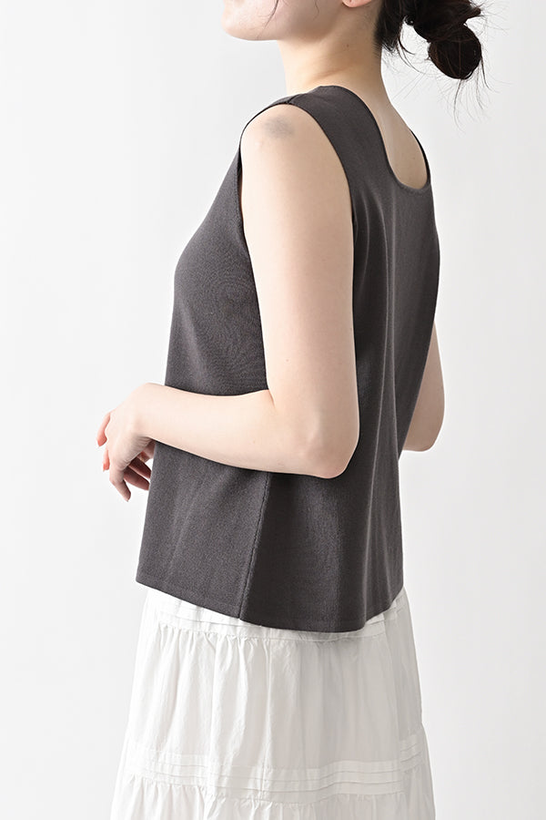2-Way Full Milano Knit Sleeveless Pullover