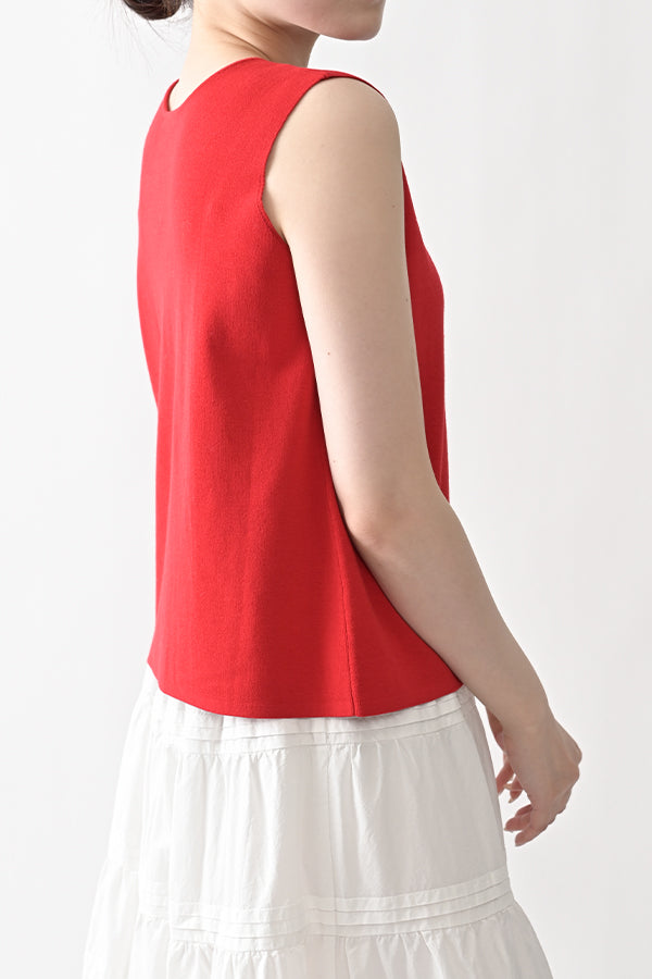 2-Way Full Milano Knit Sleeveless Pullover