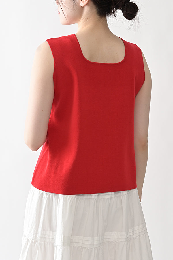 2-Way Full Milano Knit Sleeveless Pullover