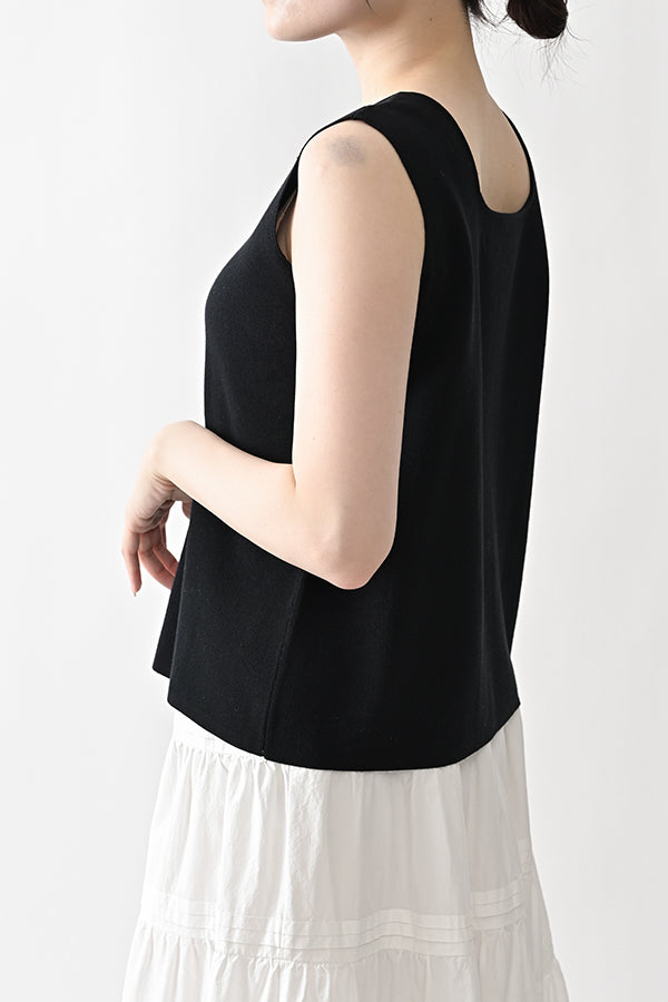 2-Way Full Milano Knit Sleeveless Pullover